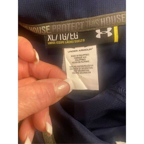 Atlanta Braves Under Armour Pullover Jacket 3/4 Zip Lightweight Packable XL - Picture 10 of 12